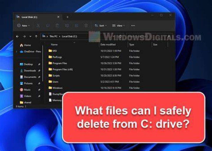 What can I delete from Windows 11?