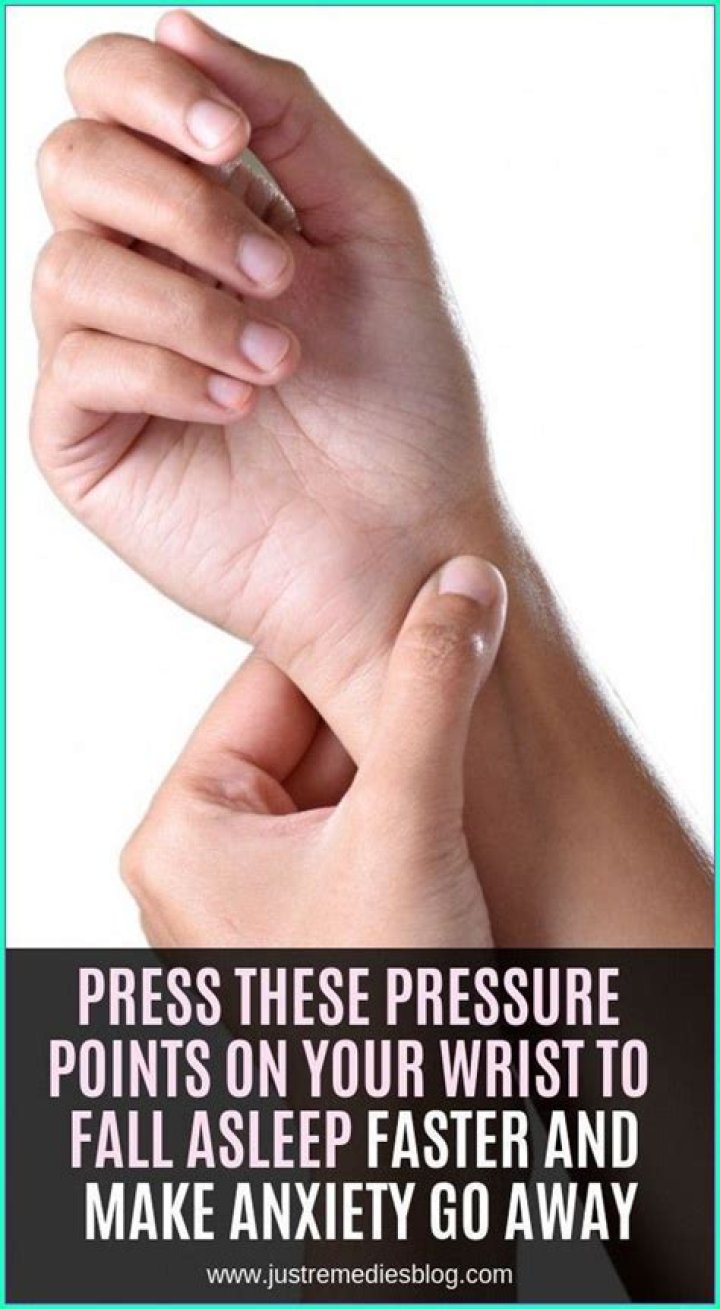 What do you press in your hand to fall asleep?