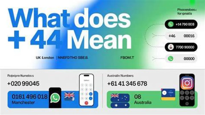 What does 44 mean on a phone number?
