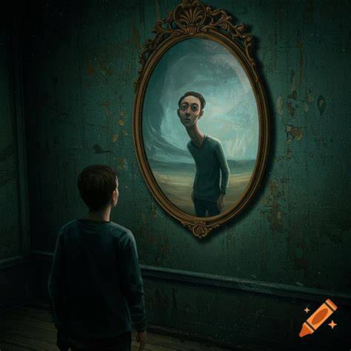 What happens when you look at a mirror in the dark?
